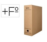 Caja archivo definitivo liderpapel folio prolongado carton reciclado 325g/m2 lomo 116 mm kraft 388x116x275 mm
