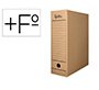 Caja archivo definitivo liderpapel folio prolongado carton reciclado 325g/m2 lomo 116 mm kraft 388x116x275 mm