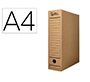 Caja archivo definitivo liderpapel din a4 carton reciclado 325g/m2 lomo 82 mm kraft 325x82x250 mm