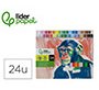 Lapices cera blanda liderpapel redonda caja de 24 unidades colores surtidos