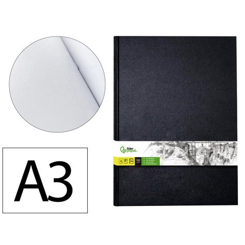 Bloc dibujo liderpapel esbozos encuadernado din a3 420x297 mm 100 hojas 100 gr/m2