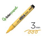 Rotulador liderpapel acrylic base agua todo tipo de superficie punta redonda 3 mm amarillo claro