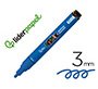 Rotulador liderpapel acrylic base agua todo tipo de superficie punta redonda 3 mm azul