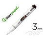 Rotulador liderpapel acrylic base agua todo tipo de superficie punta redonda 3 mm blanco