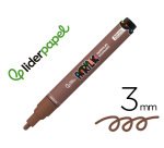Rotulador liderpapel acrylic base agua todo tipo de superficie punta redonda 3 mm marron