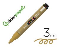 Rotulador liderpapel acrylic base agua todo tipo de superficie punta redonda 3 mm marron claro