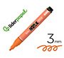 Rotulador liderpapel acrylic base agua todo tipo de superficie punta redonda 3 mm naranja