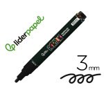 Rotulador liderpapel acrylic base agua todo tipo de superficie punta redonda 3 mm negro