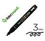 Rotulador liderpapel acrylic base agua todo tipo de superficie punta redonda 3 mm negro