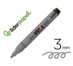 Rotulador liderpapel acrylic base agua todo tipo de superficie punta redonda 3 mm plata
