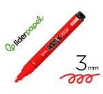 Rotulador liderpapel acrylic base agua todo tipo de superficie punta redonda 3 mm rojo