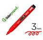 Rotulador liderpapel acrylic base agua todo tipo de superficie punta redonda 3 mm rojo