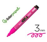 Rotulador liderpapel acrylic base agua todo tipo de superficie punta redonda 3 mm rosa