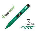 Rotulador liderpapel acrylic base agua todo tipo de superficie punta redonda 3 mm verde