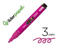 Rotulador liderpapel acrylic base agua todo tipo de superficie punta redonda 3 mm violeta