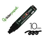 Rotulador liderpapel acrylic base agua todo tipo de superficie punta rectangular 10 mm negro
