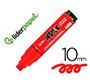 Rotulador liderpapel acrylic base agua todo tipo de superficie punta rectangular 10 mm rojo