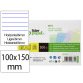 Tarjeta liderpapel para estudiar rayada cartulina de colores 170 gr/m2 100x150mm paquete de 200 unidades