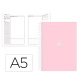 Agenda escolar antartik 25-26 espiral essentials rosa dia pagina a5 bilingüe papel fsc 80 gr