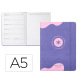 Agenda escolar antartik 25-26 encuadernada go! simil piel morado semana vista a5 bilingüe papel fsc 80 gr