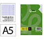 Recambio liderpapel a5 100 hojas 75gr cuadro 4mm con margen 6 taladros