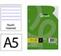 Recambio liderpapel din a5 100 hojas 75 gr horizontal con margen 6 taladros