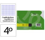 Recambio liderpapel din a5 apaisado 100 hojas 75 gr cuadro 4 mm 2 taladros con margen