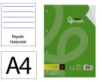 Recambio liderpapel a4 100 hojas 75gr horizontal con margen 4 taladros