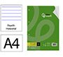 Recambio liderpapel a4 100 hojas 75gr horizontal con margen 4 taladros