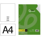 Recambio liderpapel a4 100 hojas 75gr liso sin margen 4 taladros