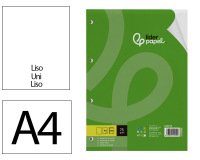 Recambio liderpapel a4 100 hojas 75gr liso sin margen 4 taladros
