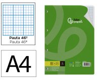 Recambio liderpapel a4 100 hojas 75gr rayado nº46 4 taladros