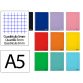Cuaderno espiral liderpapel a5 micro smart tapa blanda 80h 75gr cuadro 5mm doble margen 6 taladros colores