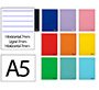 Cuaderno espiral liderpapel a5 micro smart tapa blanda 80h 75gr horizontal 7mm doble margen 6 taladros colores