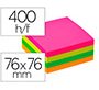 Bloc de notas adhesivas quita y pon Q-connect 76 x 76 mm fluorescente con 400 hojas