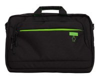 Maletin para portatil q-connect 15,6\" negro 1 asa 2 bolsillos exteriores polietileno reciclado