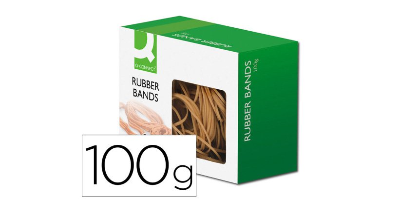 Gomillas elasticas q-connect 100 gr tamaños surtidos