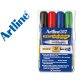 Rotulador artline pizarra ek-517/4 punta redonda 2 mm bolsa de 4 unidades colores surtidos