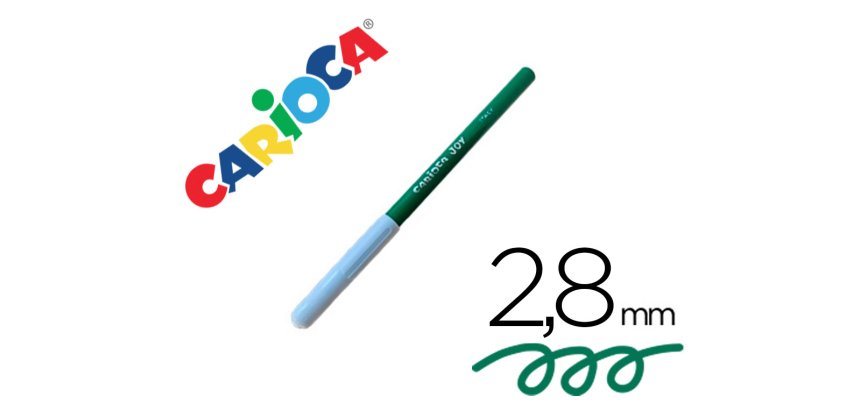 Rotulador carioca joy punta fina 2,8 mm lavable color verde