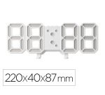 Reloj q-connect de pared digital con temperatura 3 alarmas control de sonido 220x40x87 mm