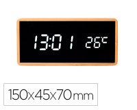 Reloj q-connect sobremesa digital con temperatura 150x45x70mm