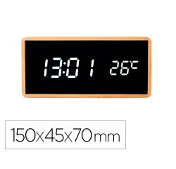 Reloj q-connect sobremesa digital con temperatura 150x45x70mm
