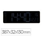 Reloj q-connect de pared y sobremesa digital con temperatura y mando a distancia 387x32x130 mm
