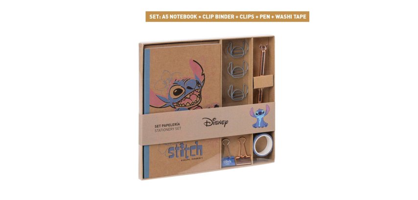 Set de papeleria stitch ukelele