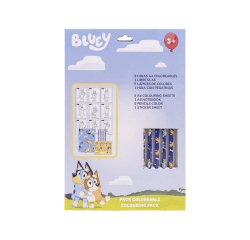 Set de papeleria coloreable bluey