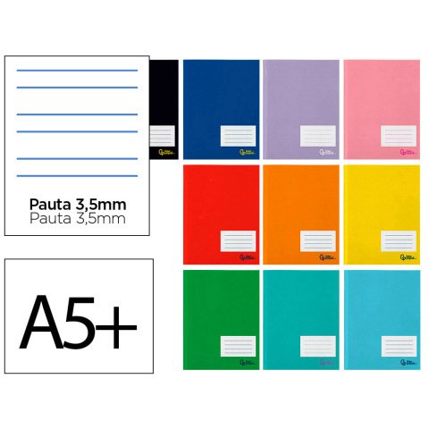 Libreta liderpapel smart a5 plus 16 hojas 75g/m2 pauta 4 3.5mm con margen