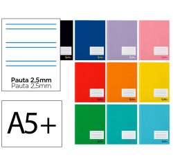 Libreta liderpapel smart a5 plus 32 hojas 75gr pauta 5 2.5mm con margen