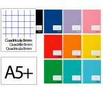 Libreta liderpapel smart a5 plus 32 hojas 75gr cuadro 8mm con margen colores surtido
