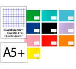 Libreta liderpapel smart a5 plus 32h 75gr apaisado cuadro 4 mm con margen colores surtidos