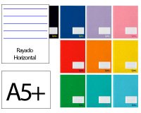 Libreta liderpapel smart a5 plus 48 hojas 75gr horizontal doble margen colores surtidos